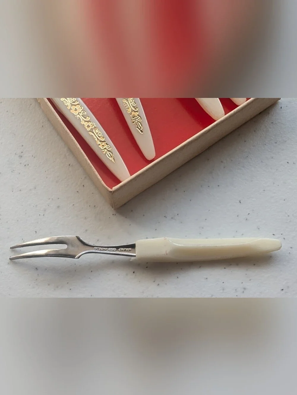 2 Vintage Sets Stainless Steel Cocktail Little Forks MCM Multicolor Charcuterie
